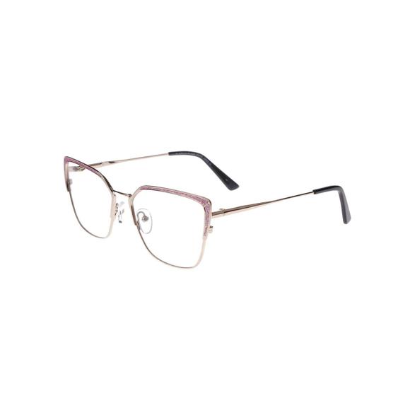 NEW Jo Noella Eyewear JN-3038 Gold & Rose Glitter Eyeglasses 55/16/140 - Picture 1 of 1